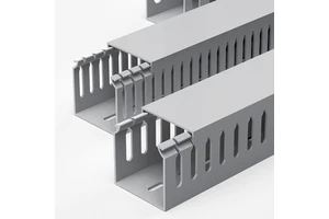 Industrial Gray Cable Routing PVC 40x40mm for Electrical Control Panel Builders Factory Wholesale Slotted PVC Wiring Duct