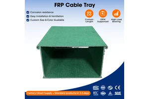 Frp Fiberglass Ventilated Cable Tray Anti-Corrosive Perforated Trunking High Insulation Lightweight System
