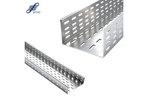 Customized Stainless Steel Solid Perforated Industrial Construction Cable Tray 100*50mm 400*100mm 600*150mm Sizes