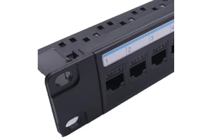 OEM 24/48 ports patch panel CAT6 UTP 19" 1U RJ45 Patch Panel OEM brand logo
