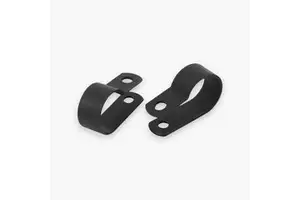 Black R-Type Cable Clip for Cable Management Pack of 1000 Made of Nylon Plastic Free Shipping