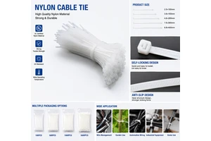 High Strength Nylon 66 Cable Ties Plastic Cable Ties for Electrical Equipment Cable Organization