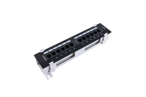 Cat6 12-Port Wall Mount Patch Panel Unshielded UTP Mini Network Patch Panel for Structured Cabling and Home Office Networking