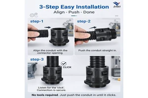 Push In Quick Lock Connector AD34.5 for Plastic Corrugated Conduit Tool Free Cable Gland M36