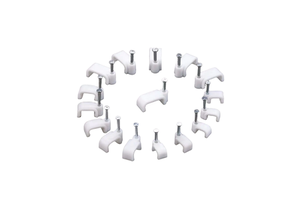 High Quality Low Price Cable Clips Flat Nail Square Cable Clips Plastic Wall Wire Fastener Organizer Holder Cable Clamp