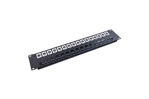 2U Rack Mount 32 Port Cat5E RJ45 Networking Blank Empty Patch Panel 19 Inch