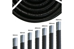 JAR Manufacturer Galvanized Steel Wire Cable Protection EMT Flexible Metal Conduit Black High Temperature Resistant Hose