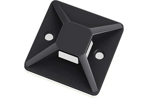 Zip Tie Mounting Tape Cable Tie Self-adhesive Support Bracket Black Nylon 66 Heat-resisting Cable Management Clamp Wall Anchor