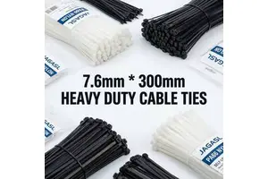 JGSL Factory 7.6mm*350mm Heavy Duty Nylon 66 Cable Ties, UV Resistant Self-Locking Plastic Zip Ties For Outdoor Wire Management