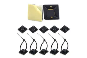 High Quality Self Adhesive Tie Mounts 28*28 Plastic Tie Mount HS-102 Nylon Cable Tie Fixing Seat