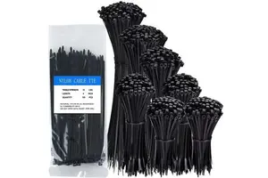 Nylon 66 Zip Ties Wire Ties Black OEM 100 Pcs ROHS Color Support Feature Eco
