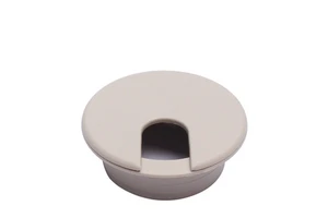 Round Plastic Cable Tray Cover 35-80mm Opening Detachable For Computer Cables Office Organizer