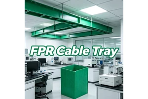 Low-gravity Structural FRP Cable Tray Custom Net Span Per Engineering Drawing For Urban Viaduct Electrical Pipeline Project