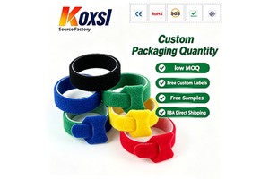 Heavy Duty Custom Reusable Cable Ties Hook and Loop Straps Self Gripping Fabric Wire Wrap Fasteners Direct Factory Supplier