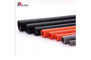 Flexible PVC Electrical Conduit Pipe Plastic Corrugated Hose Flame Retardant Extruding Cutting Industrial