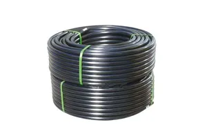 Black High-flexibilityHDPE Electrical Conduit, Coiled Structure for Easy Installation,for Underground Cable and Wire Protection.
