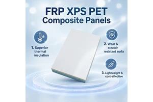 High Gloss FRP XPS Composite Sandwich Panel With PET Skin Thermal Insulation Wall Panel For RV Caravan Refrigerated Truck
