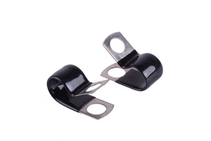 PVC Coated Stainless Steel P-Type Cable Clips Galvanized Steel Rubber Pipe Clamp Polished Finish Plastic Cable Clamps Metric