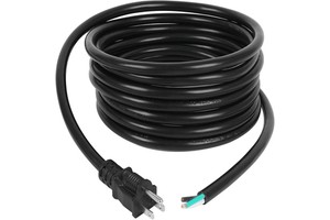 US Plug NEMA 5-15P Bare End Cable Replacement Power Cord For Hampton Bay Ceiling Light Fixture Appliance