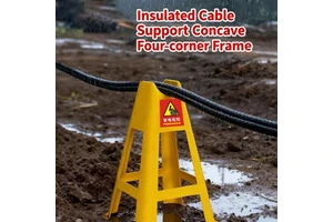 LKS Yellow PE Cable Support Snap Fastener Frame Waterproof Cable Management Bracket Model LXT-DZ-02 58cm Engineer Grade For Road