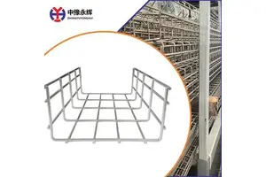 304 Stainless Steel Wire Mesh Cable Tray High Capacity Electrical Cable Tray for Industrial & Construction Maintenance