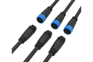 Best Selling 3P 10A Copper Nylon Male/Female M15 Waterproof IP68 Connectors for Outdoor LED Grow Luminaires & Street Lights