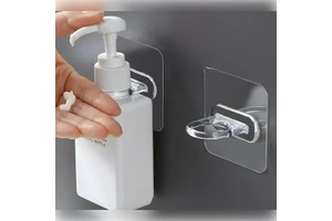 Optimal Strong Adhesive Curtain Rod Pipe Hook Support Brackets Hangers Self Adhesive Drapery Rail Fasteners Wall Mount Clips