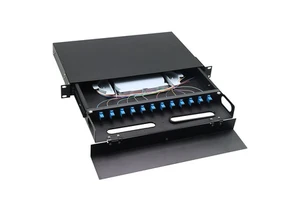 New FTTH ODF Optical Distribution Frame Drawer Type Fiber Optic Box Patch Panel 12 Core Fiber Optic Patch Panel