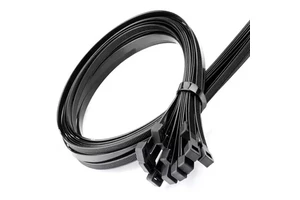 Factory 100-Pack Self-Locking Heavy Duty Nylon Zip Ties 7.6x550mm 120lbs Tensile Strength Black White Industrial Use CE ROHS
