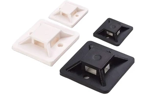Adhesive Nylon Fixed Wire Cable Tie Mounts Back Mount for Secure Cable Management