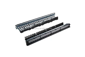 19 Inch UTPcat.5e Cat6 Cat.6a 24 Port French Type Patch Panel UTP or STP FTP for French Type