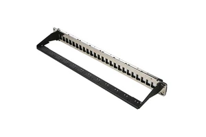 Cat6 UTP Unshielded 24 Port Blank RJ45 Keystone 1U 19 Inch Rack Mount Plastic Patch Panel