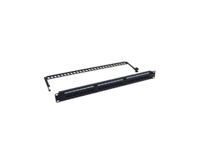 Blank Panel 24 Port 8 Port STP Blank Patch Panel 19'' 1U with Back bar Available for Cat5e or Cat6 Cat5e RJ45 Keystone Jacks