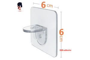 Seamless Partition Layer Load-Bearing Holders Nail-Free Adhesive Hooks with Bracket
