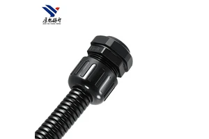 IP68 Waterproof PA6 Nylon Electrical Flexible Plastic Corrugated Conduit Wiring Joints Cable Glands