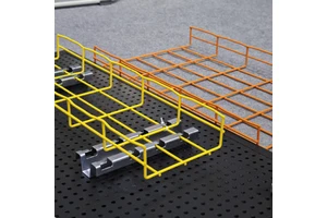 Stainless Steel Wire Mesh Cable Management Tray with Smooth Edges for Data Center Use in 4 Inch X2 Inch