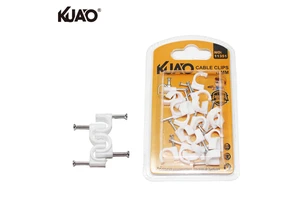 Easy to Use Wire Fasteners Plastic Cable Clips with Steel Nails DIY Cable Tidy Clips Cable Staples 10mm 20pcs