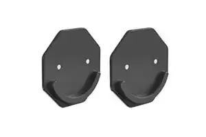 2pcs ABS Wall Mount Bracket Adjustable Adhesive Pole Holder Wall Mounting Brackets