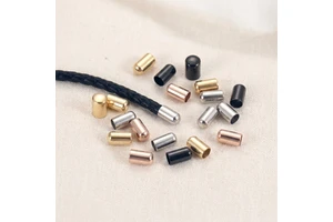 Factory Custom Stainless Steel Round Head Bucket Bell Clasp Rope Cord End Cap for Bracelet Necklace DIY Jewelry Findings Oem Odm