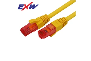 Cat.6A 10G Patch Cord Cable Wire Pvc Ethernet Cable Copper Patch Cords Yellow Patch Cable