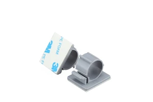 Fixed Self-Adhesive Gray PA66 Nylon C Shape Wire Clamps Cable Clips Organizer Holder Management RuiCheng