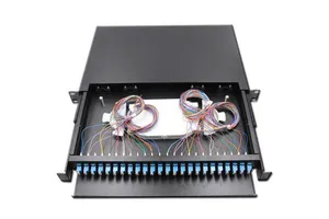 Lc Sc 1U 19" Fiber Optic 24 Port Patch Panel 48 Core Odf 24 Port Fiber Optic Enclosure