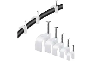 4mm to 40mm U Shape Nail Cable Clip Pipe Fixing Wall Hanging PVC Pipe Wall Clamp Cable Clip Cable Clip 100Pcs/bag Cable Manage