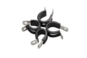 Durable Stainless Steel Rubber Lined P Clips Wiring Cable P Clip Metal