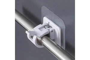 Self Adhesive Curtain Rod Bracket Hook Bathroom Hotel Non Perforated Fasteners Fixing Hooks for Clothes Drying Poles