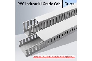 Grey Cable Trunking Cable Tray Plastic Electrical Conduit Slotted Cable Trunking