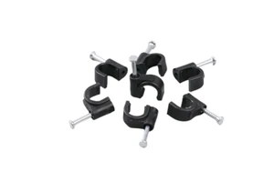 Made in China High Quality Black White Plastic Cable Clips with Nail