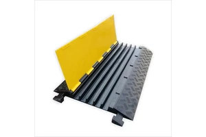 3 Channel Heavy Duty Recycled Rubber Cable Protector Speed Bump For Driveway And Ramp Pressure-resistant Movable