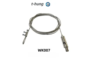 Safety Steel Wire Rope Cable Suspension System For Light Fixtures With Brass Wire Gripper & Cable Lock Terminal