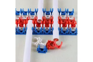 Shengyu Model 00391 Equal PVC Pipe Fixing Clips Smooth Surface Plastic Cable Clips 100mm Length for Floor Heating Available Red